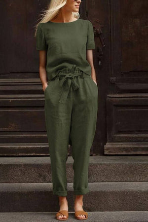 100% Algodón Lino Monocromo Co-ord