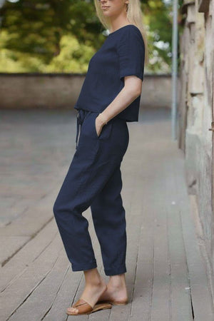 100% Algodón Lino Monocromo Co-ord