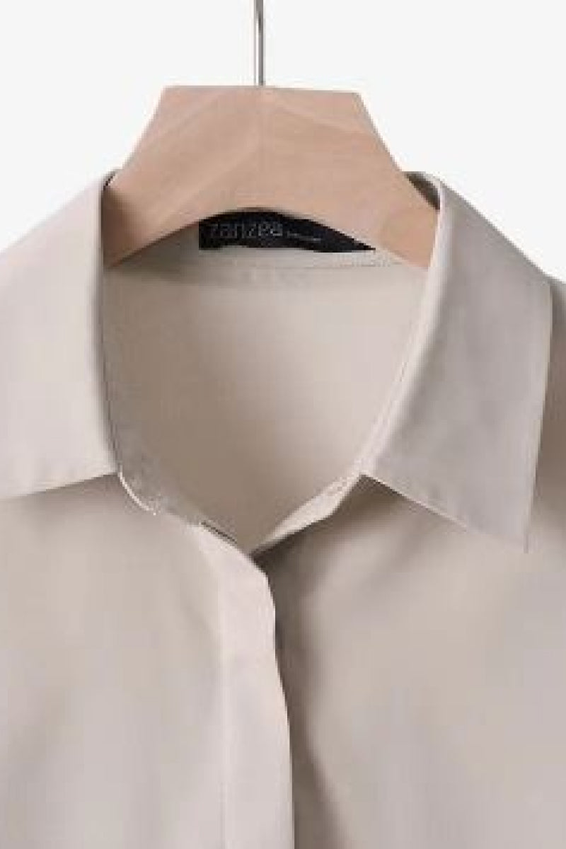 Conjunto de dos Piezas Relajado de Camisa y Pantalón