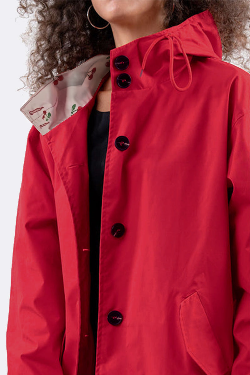 Chaqueta Impermeable Windbreaker sobre Medida para la Lluvia con Capucha