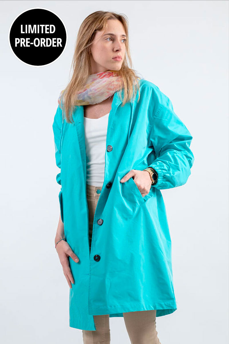Chaqueta Impermeable Windbreaker sobre Medida para la Lluvia con Capucha