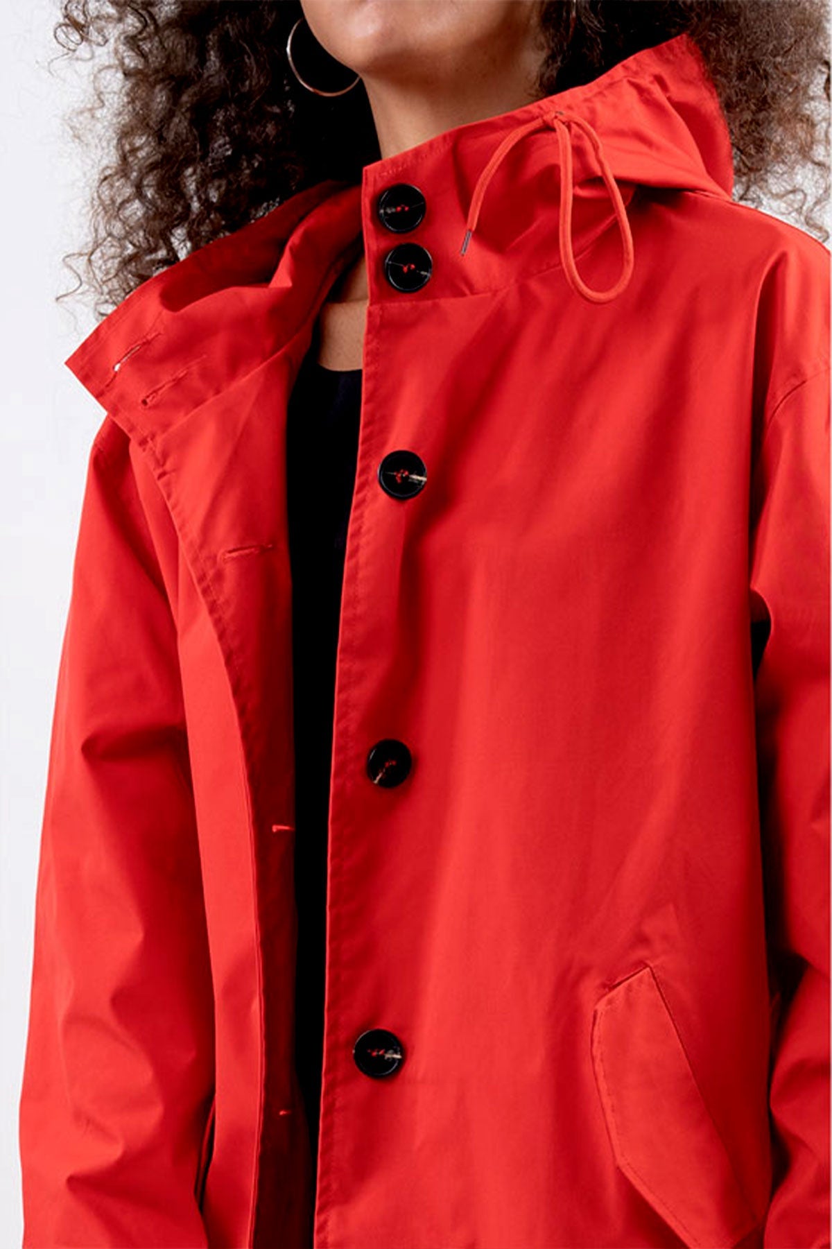 Chaqueta Impermeable Windbreaker sobre Medida para la Lluvia con Capucha