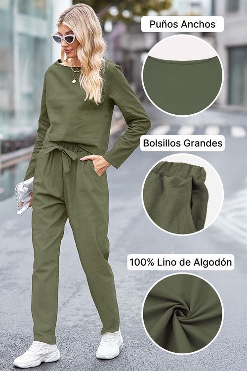 Cápsula monocromática de algodón y lino