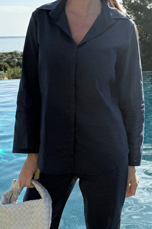 Conjunto de camisa oversize 100% algodón y pantalón de pata ancha