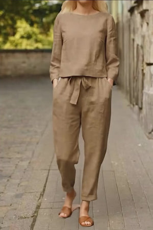 Cápsula monocromática de algodón y lino