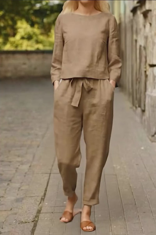 Cápsula monocromática de algodón y lino