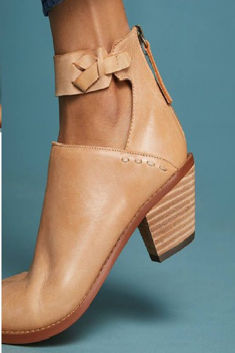 Botines de Tacón Cubano Recortados