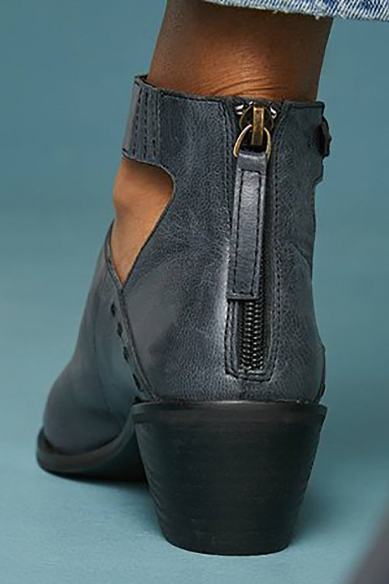 Botines de Tacón Cubano Recortados