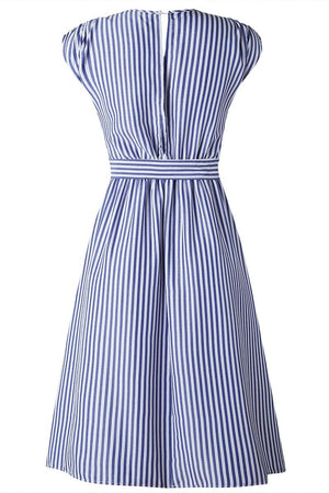 Vestido de tirantes midi a rayas