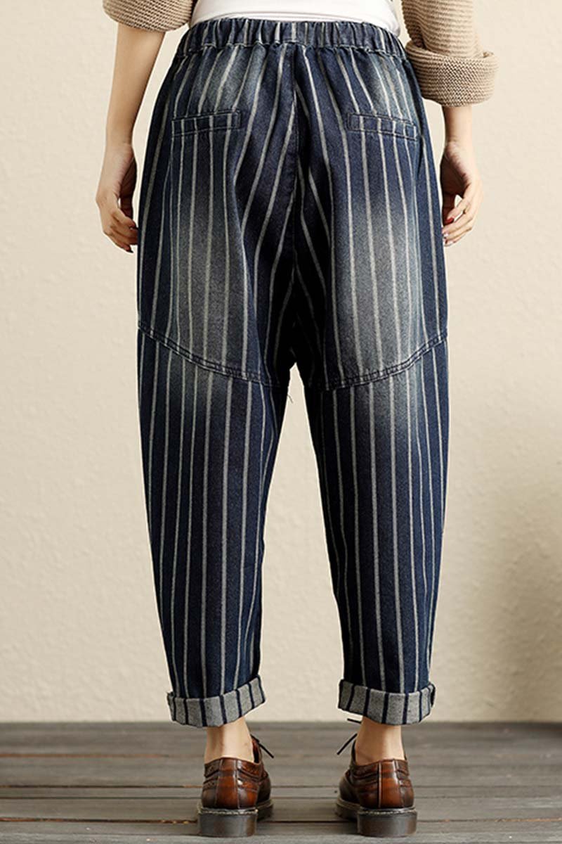 Pantalones de harén de mezclilla holgados