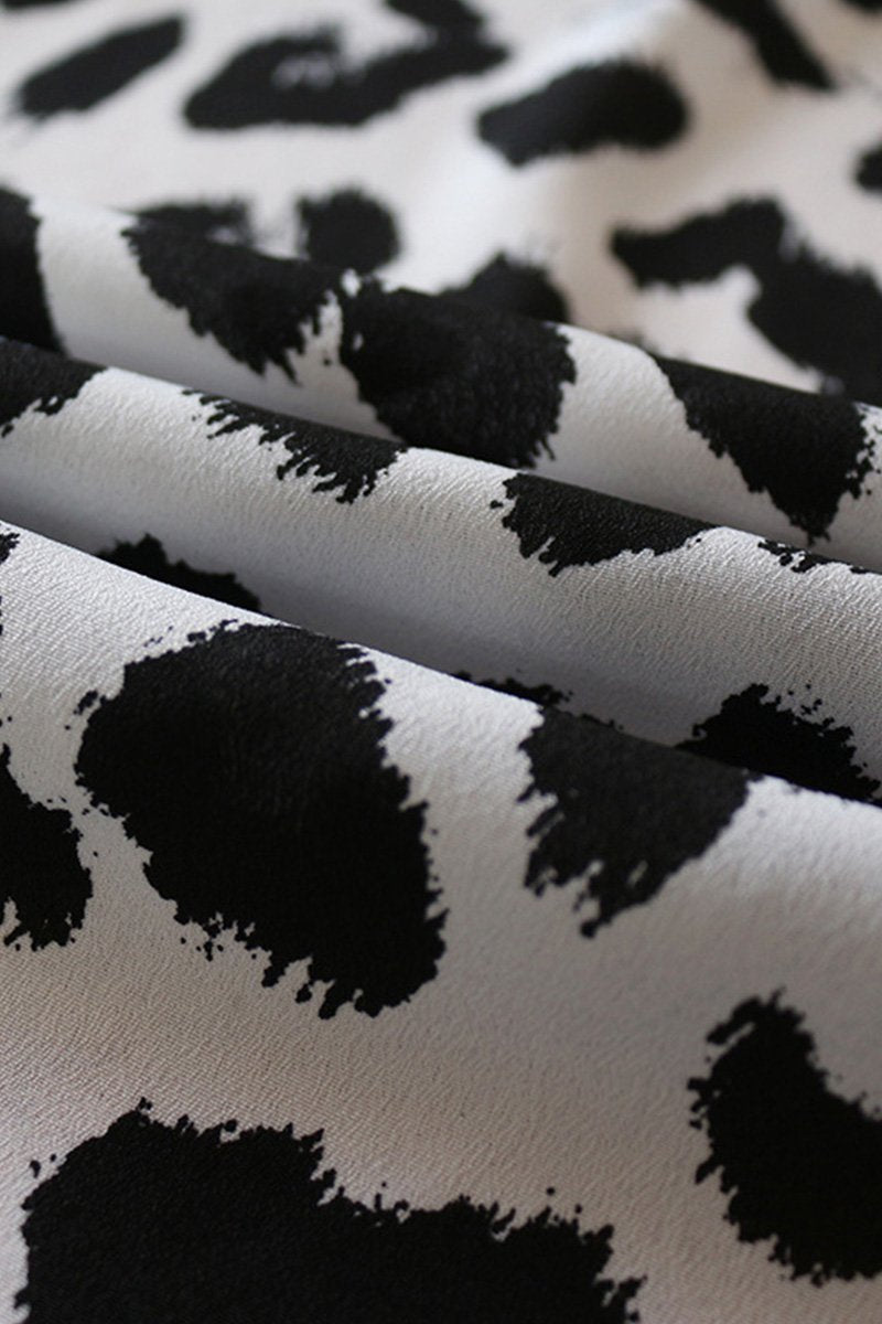 Vestido cruzado con estampado animal