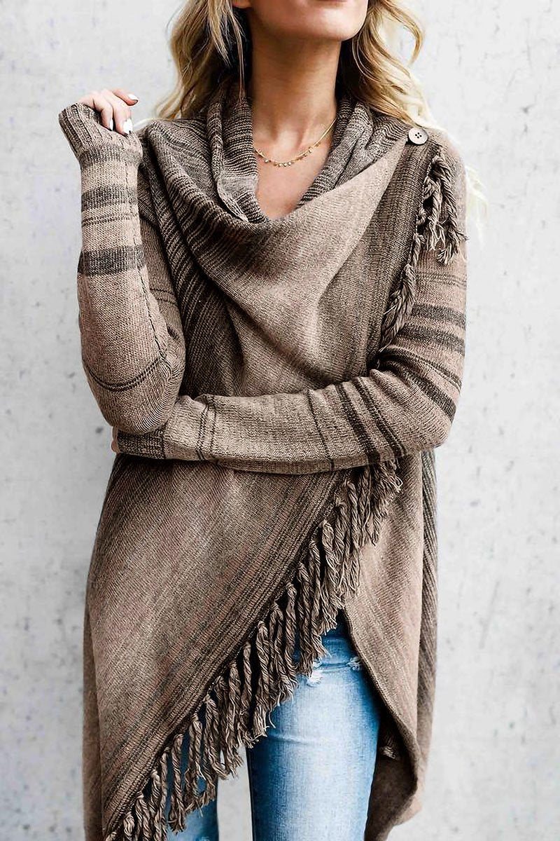 Chaqueta Chal con flecos