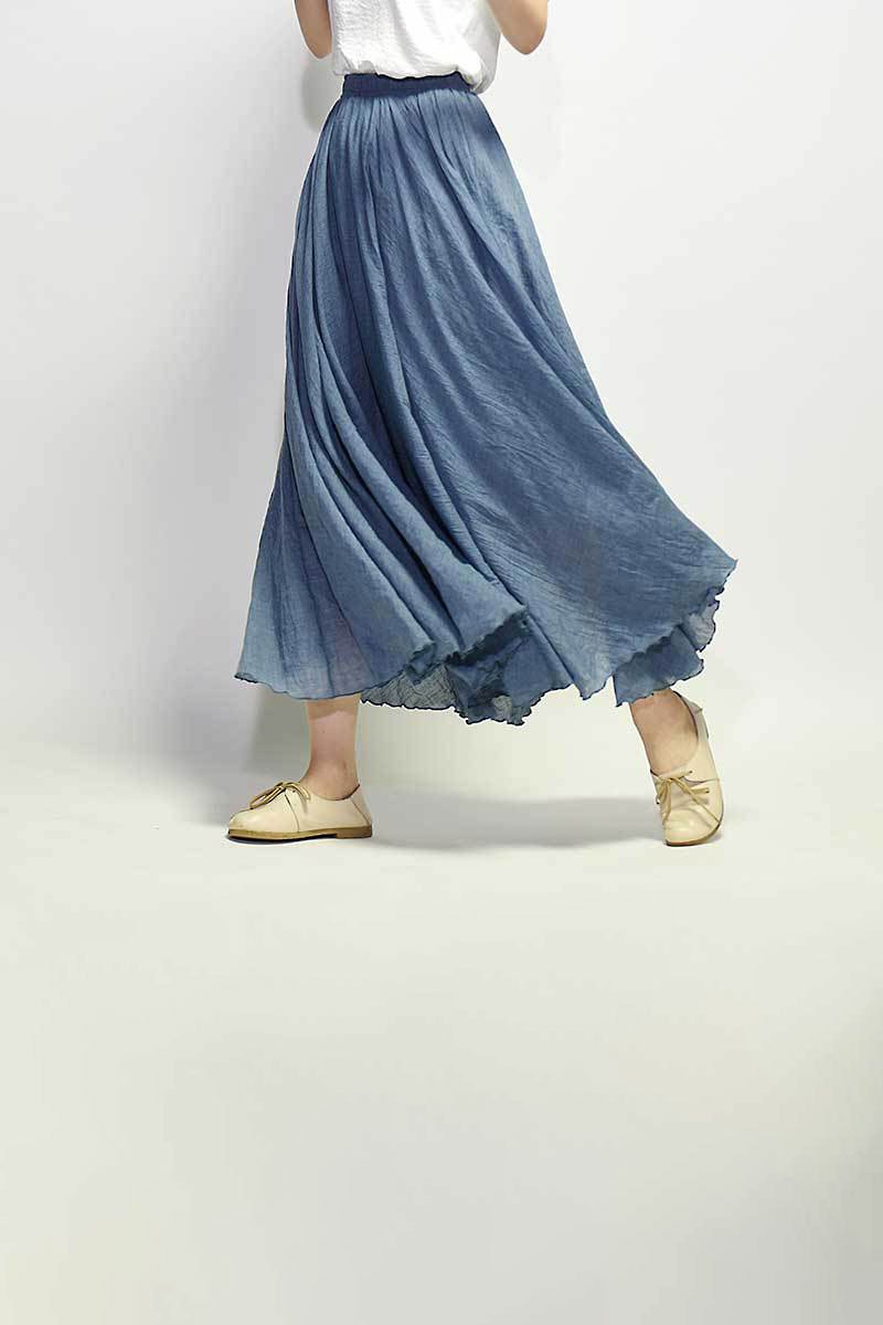 Falda de Lino Cintura Alta