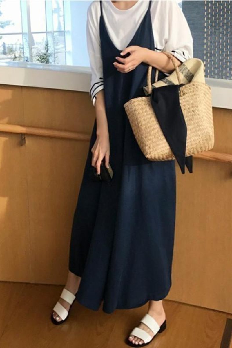 Loose Linen Blend Jumpsuit-Loosely Store